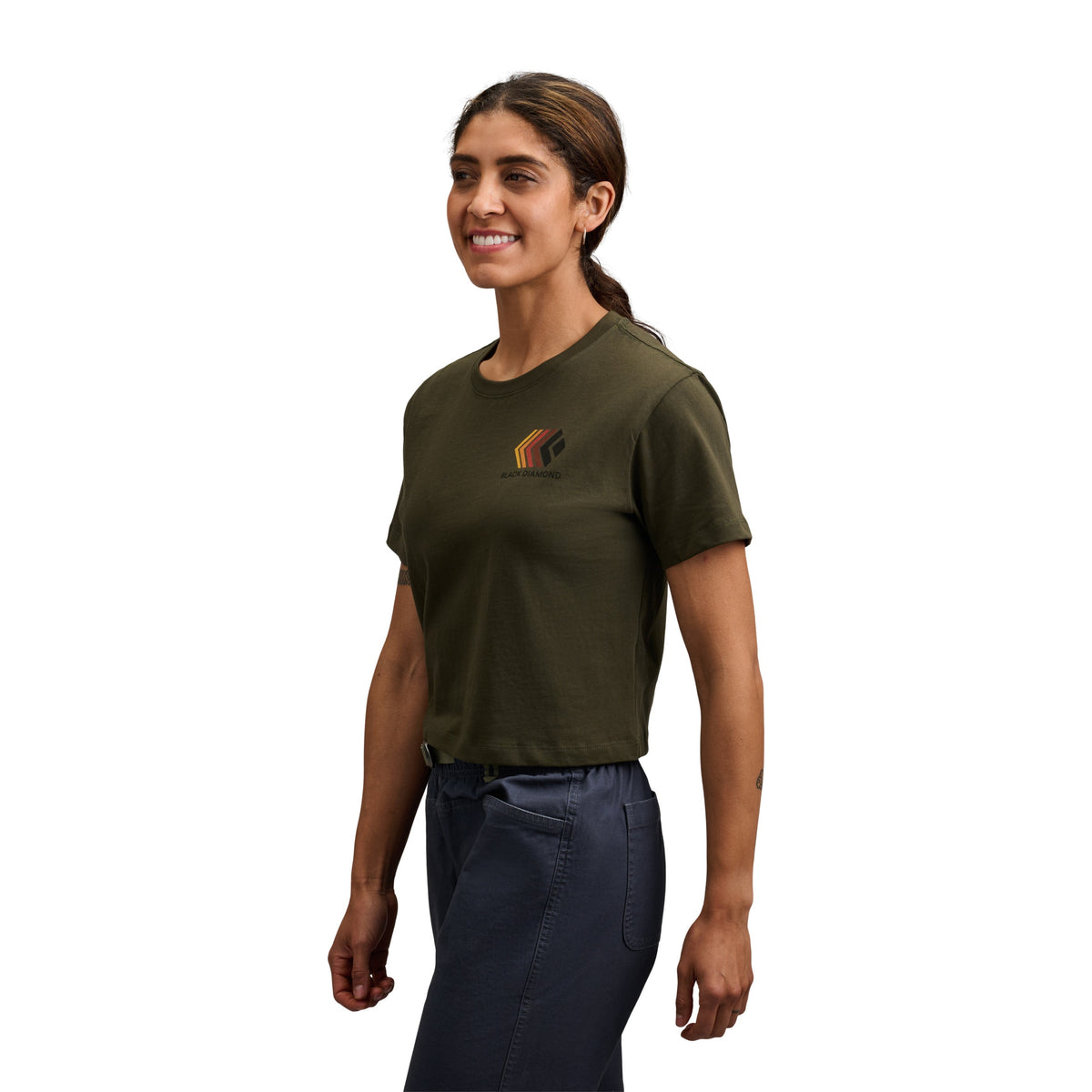 Women's Faded Crop Short Sleeve Tee